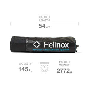 HELINOX | High Cot One Black with Cyan Blue Frame