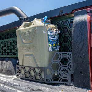 Pirate Camp Co. 20L Tub Mount Jerry Can Holder to suit Ford Ranger 2022 - Onwards with Spray In Tub Liner