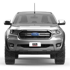 EGR Bolt On Fender Flares to suit Ford Ranger PX2 2015 - 2018 (Ultra Matte Black Unpainted with Chrome Push-Pin Bolts)