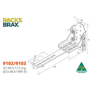 RacksBrax XD Adjustable Bracket (Long Double)