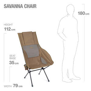 HELINOX | Savanna Chair Coyote Tan with Black Frame