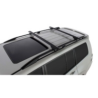 Rhino Vortex SX Black 2 Bar Roof Rack for BMW X3 E83 4dr 4WD (Roof Rails) 7/04 to 2/11