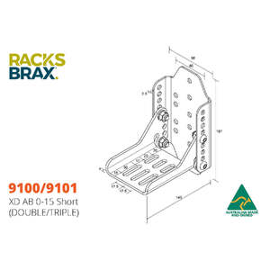 RacksBrax XD Adjustable Bracket (Short Triple)