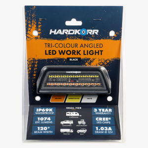 Hardkorr Tri-Colour Angled Led Work Light (White)