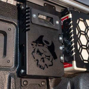 Pirate Camp Co. Wheel Arch Lithium Battery Mount with Molle Panel to suit Ford Ranger Wildtrak 2022 - Onwards