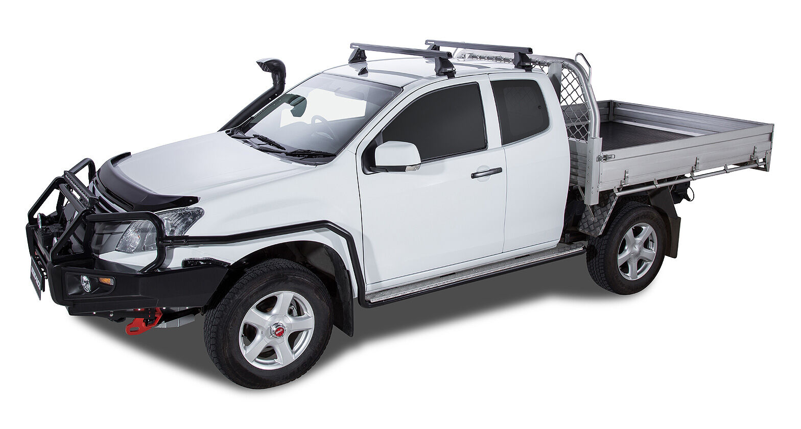 Rhino HD Black 2 Bar Roof Rack for ISUZU DMax Gen2, TF (LSU/LSM/X