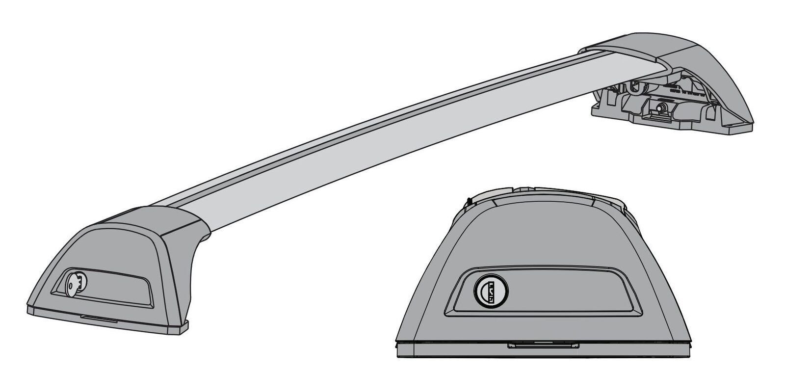 Yakima Aero Flush Bars 900mm (Silver)