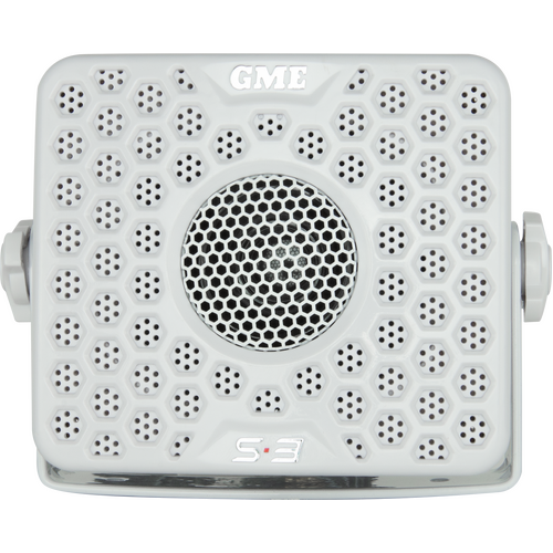 GME - GS300 60 Watt IP54 Marine Box Speakers - 110 x 100mm (Pair) - White 