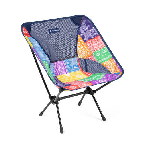 HELINOX | Chair One Rainbow Bandanna Quilt with Black Frame