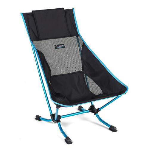 HELINOX | Beach Chair Black with Cyan Blue Frame