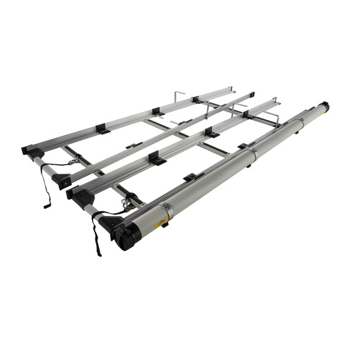 Rhino Multislide Double Ladder Rack System & Conduit for TOYOTA Hiace Gen 5 2dr Van LWB 3/05 to 5/19