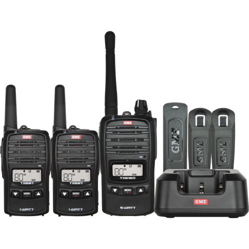 GME - 5/1 Watt UHF CB Handheld Radio - Family Pack